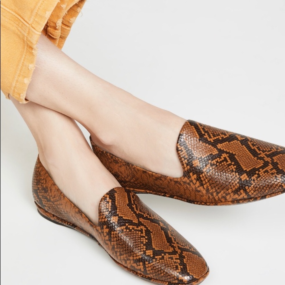 Never worn Vince Paz snakeskin loafers